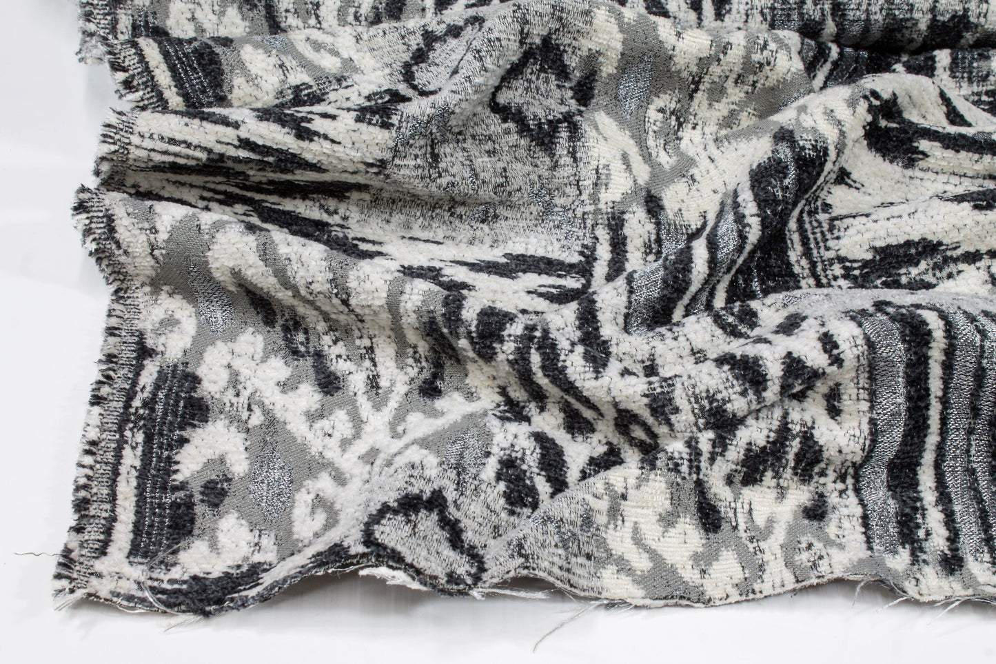 Gray Abstract Upholstery Chenille - Prime Fabrics