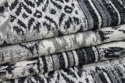 Gray Abstract Upholstery Chenille - Prime Fabrics