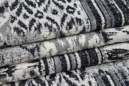 Gray Abstract Upholstery Chenille - Prime Fabrics
