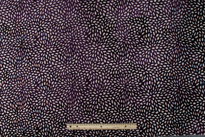 Floral Cut Velvet Upholstery - Purple - Prime Fabrics