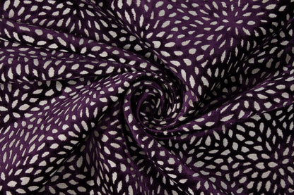 Floral Cut Velvet Upholstery - Purple - Prime Fabrics