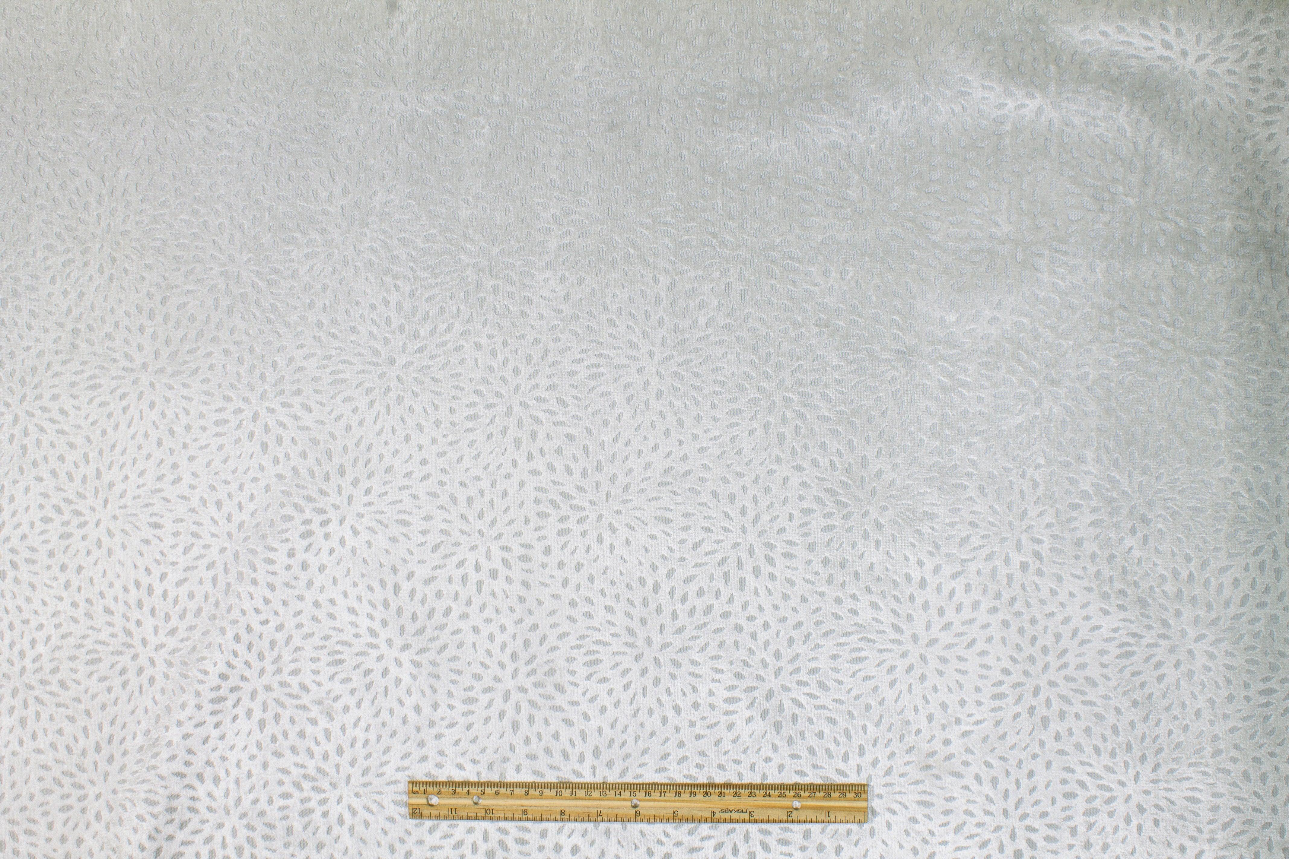 Floral Cut Velvet Upholstery - Ivory - Prime Fabrics