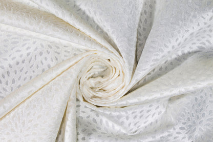 Floral Cut Velvet Upholstery - Ivory - Prime Fabrics