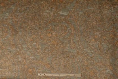 Italian Upholstery Velvet - Olive Green / Brown