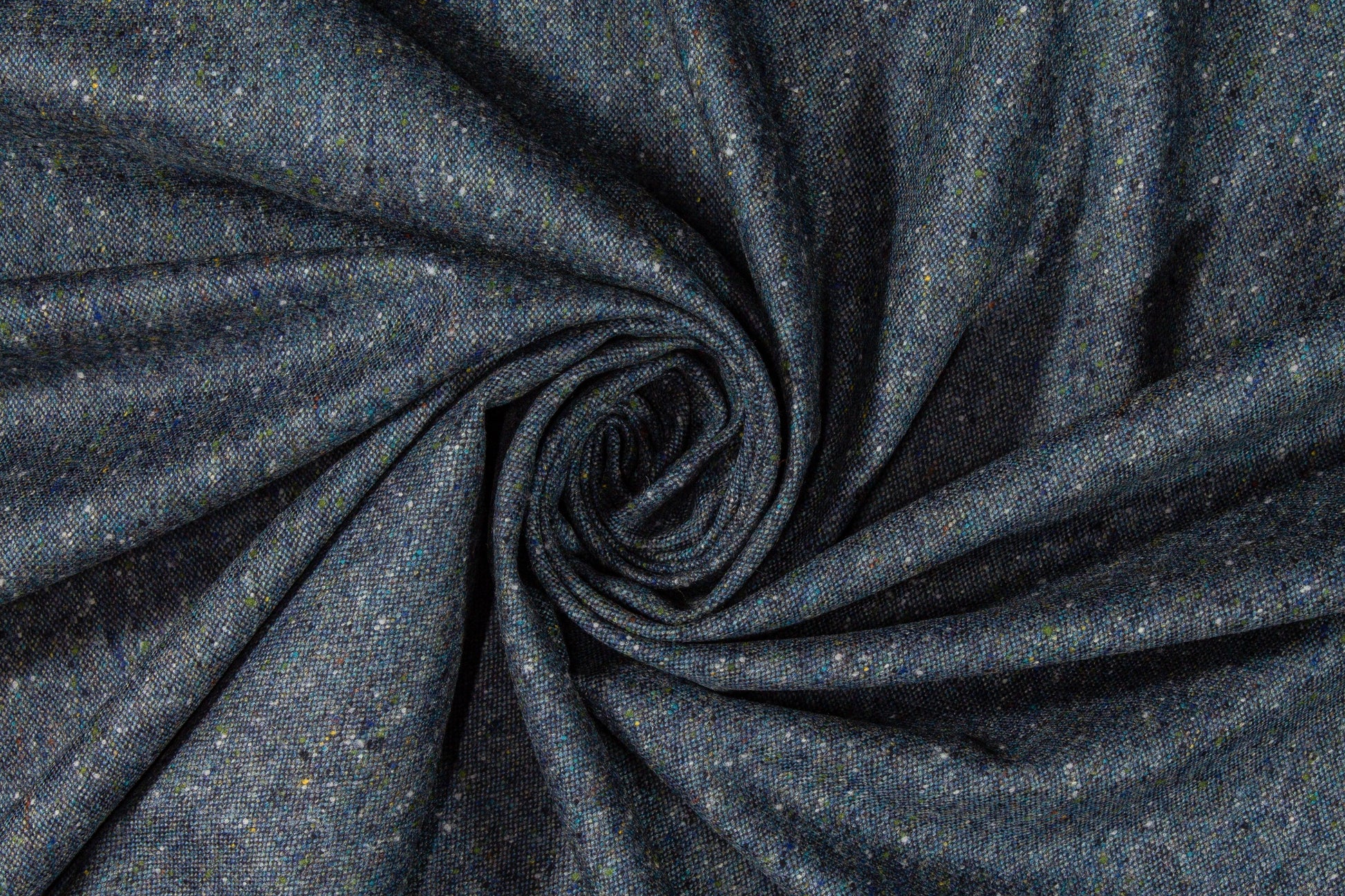 Blue-Gray Italian Wool Tweed Suiting - Prime Fabrics