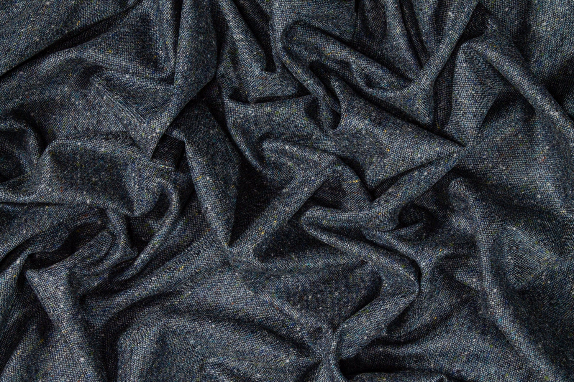 Blue-Gray Italian Wool Tweed Suiting - Prime Fabrics