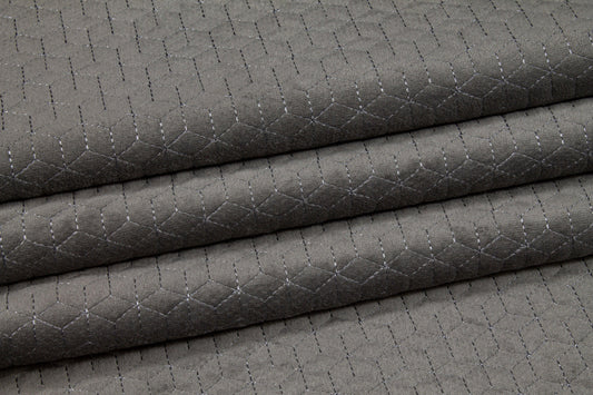 Geometric Velvet Upholstery - Gray - Prime Fabrics