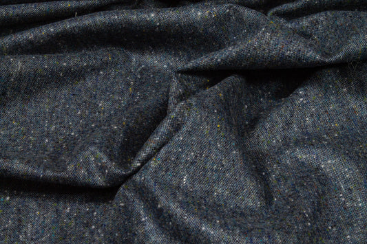 Blue-Gray Italian Wool Tweed Suiting - Prime Fabrics