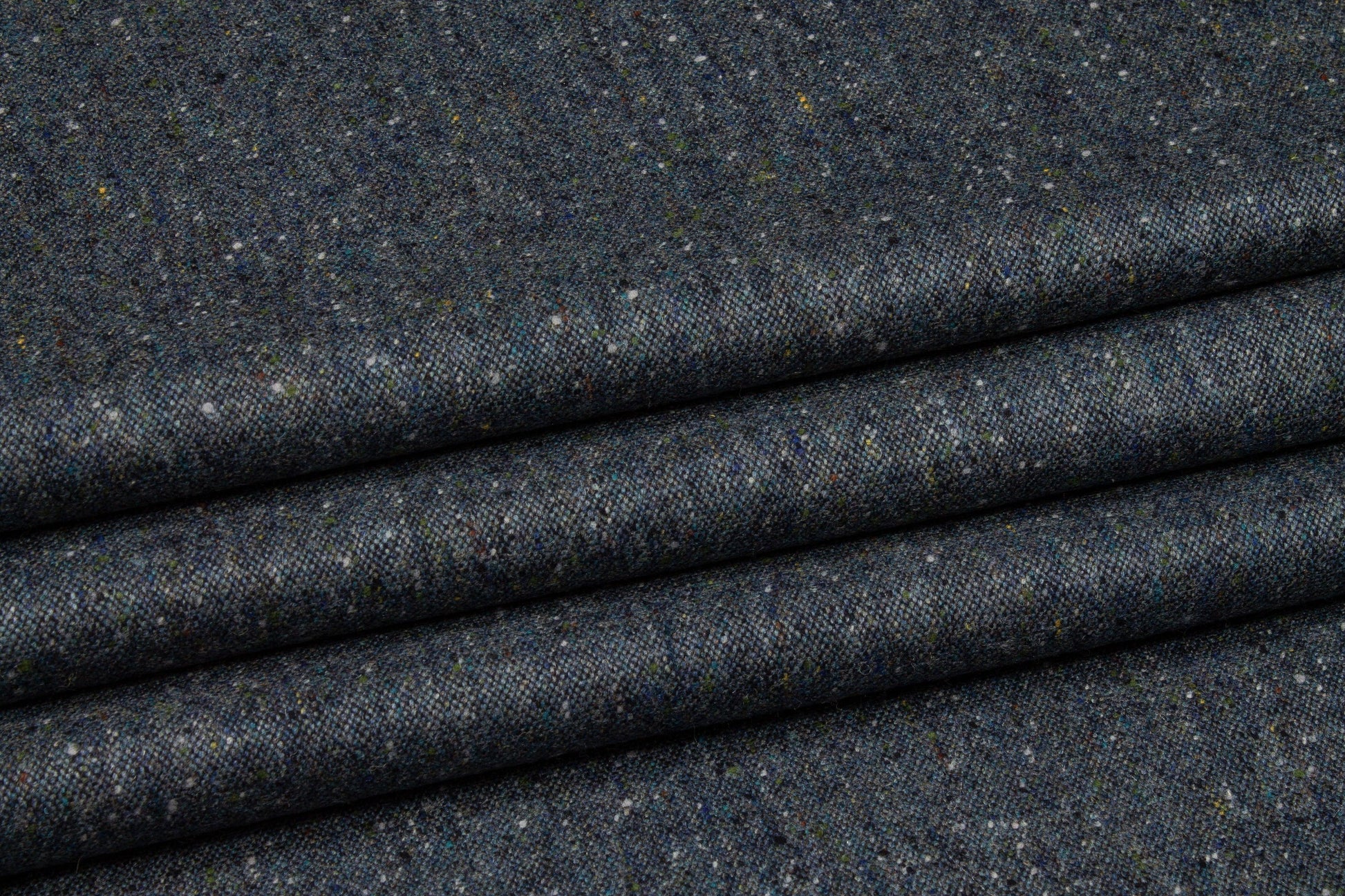 Blue-Gray Italian Wool Tweed Suiting - Prime Fabrics