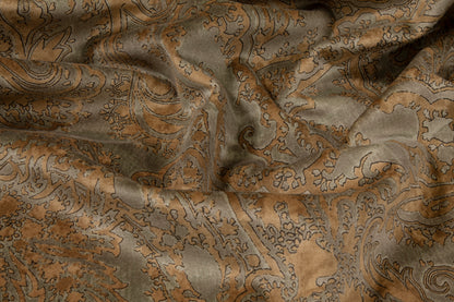 Italian Upholstery Velvet - Olive Green / Brown