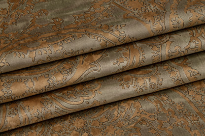 Italian Upholstery Velvet - Olive Green / Brown