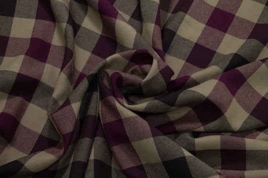 Lightweight Plaid Italian Scarf - Prime Fabrics