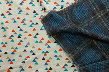 Double-Faced Geometric and Plaid Italian Wool - Prime Fabrics