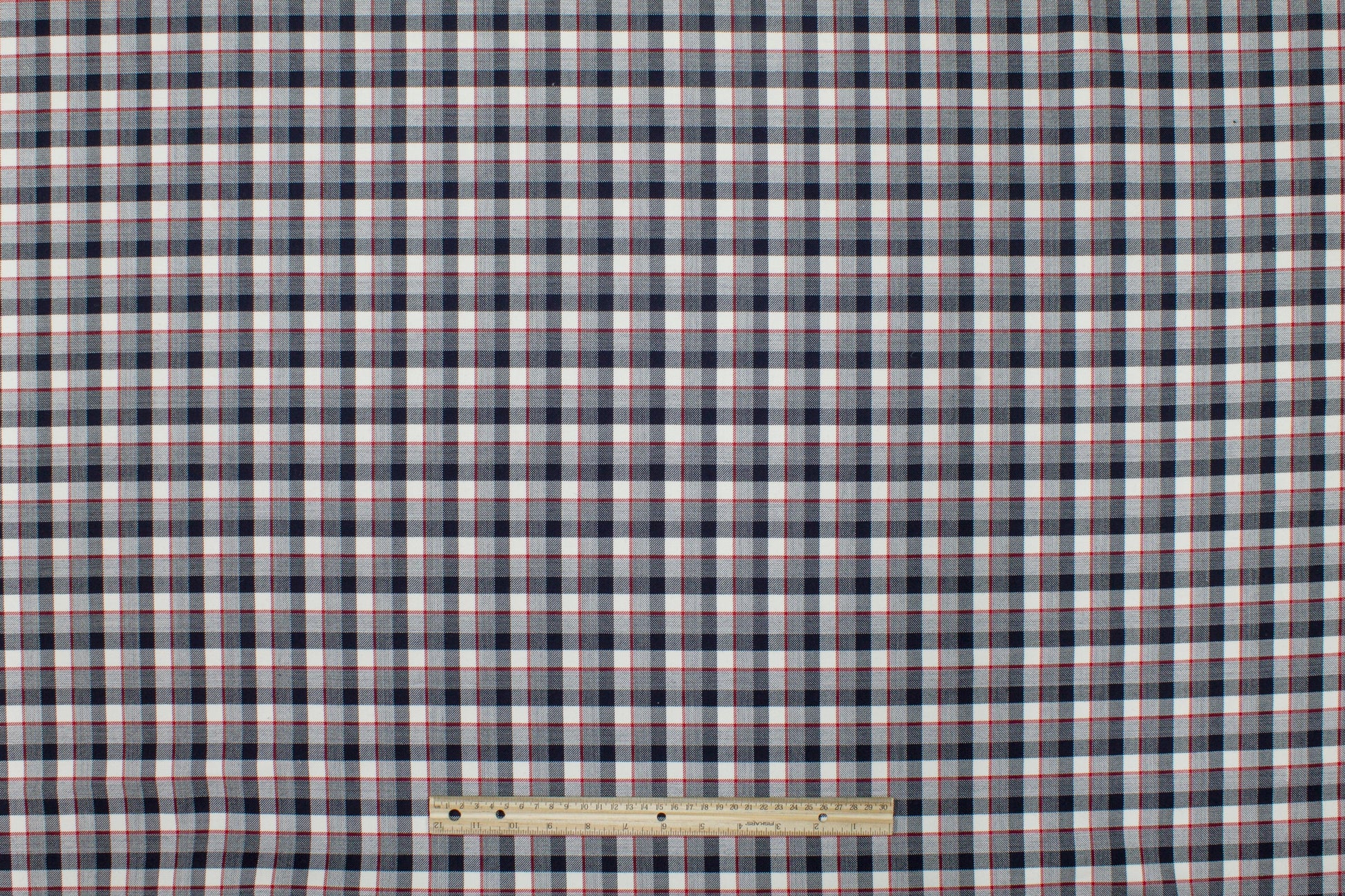 Double Faced Cashmere Wool Suiting - Red, Navy, White - Prime Fabrics