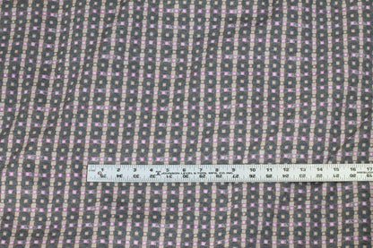 Charcoal, Taupe, Blush Stretch Jacquard - Prime Fabrics