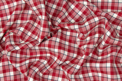 Double Faced Cashmere Wool Suiting - Red, Navy, White - Prime Fabrics