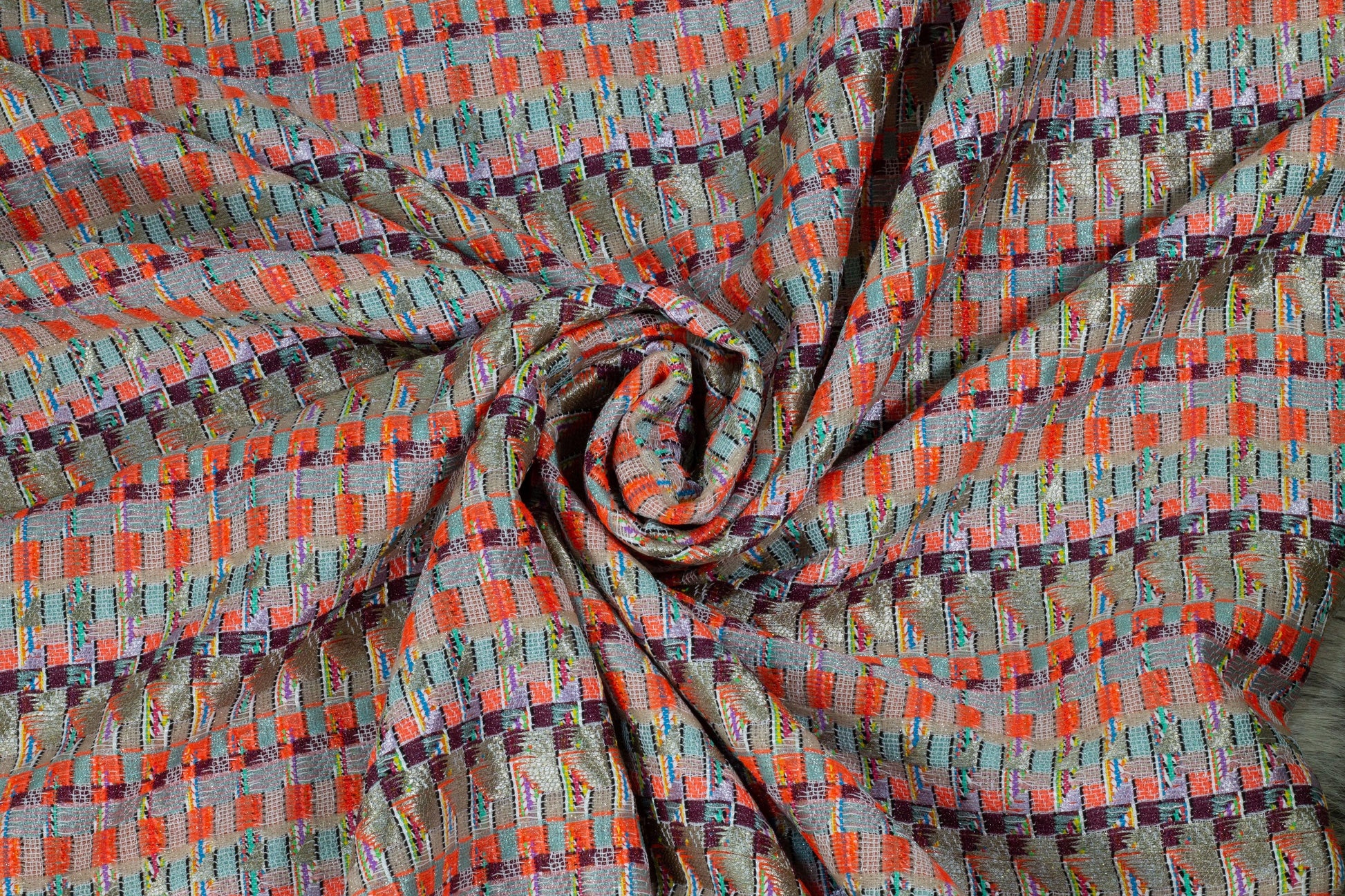 Multicolor Metallic Tweed - Prime Fabrics