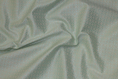 Mint Green and Off-White Abstract Brocade - Prime Fabrics