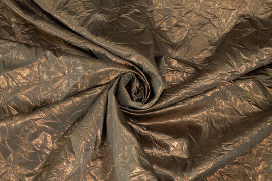 Crushed Metallic Shimmery Cotton Backed Satin - Prime Fabrics