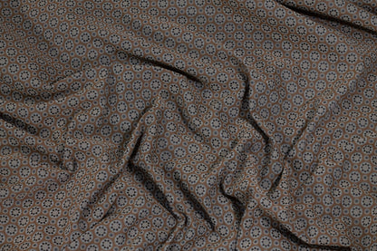Chocolate Brown, Gray and Black Jacquard - Prime Fabrics