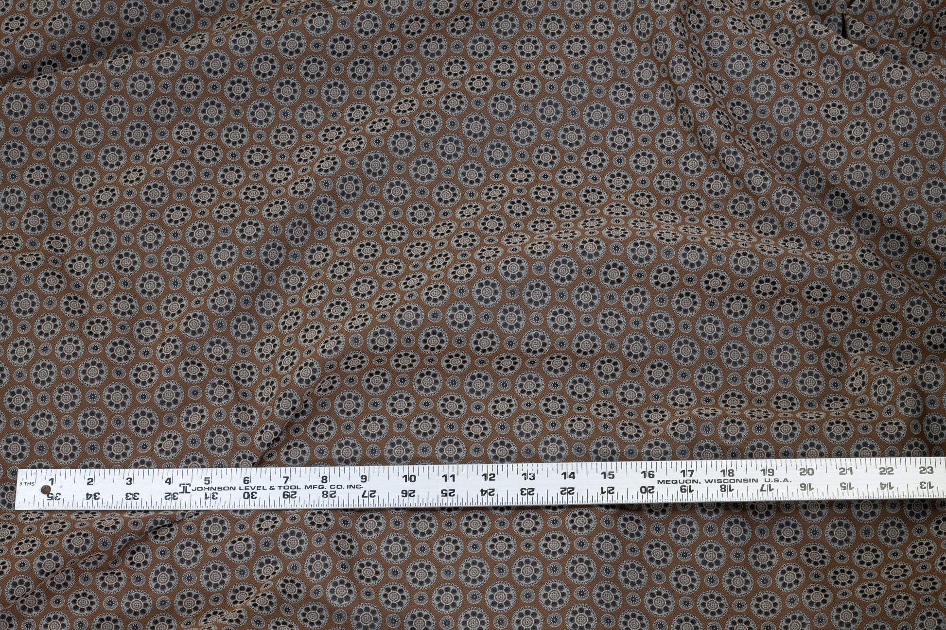 Chocolate Brown, Gray and Black Jacquard - Prime Fabrics