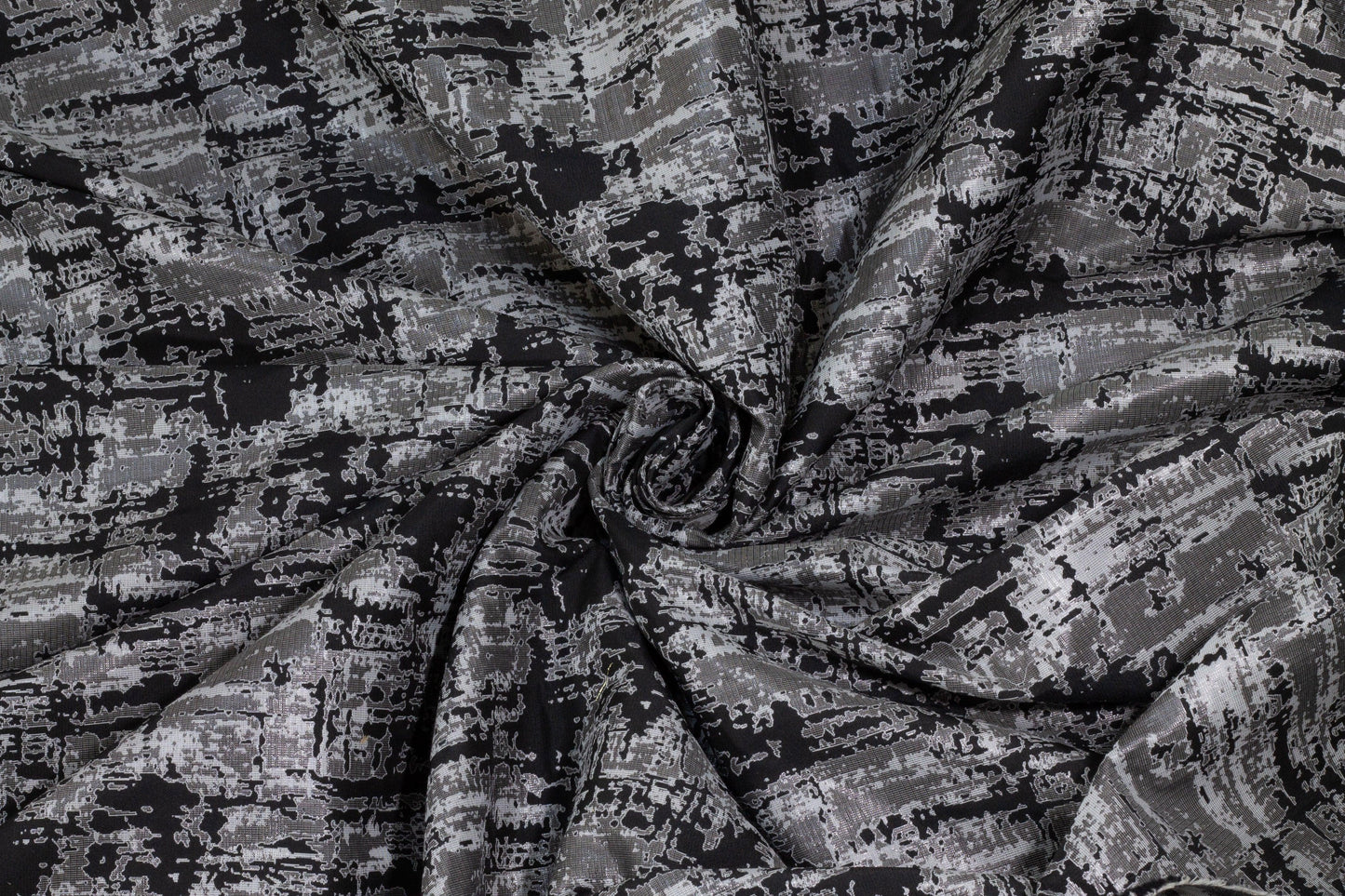 Black, Gray, and White Brocade - Prime Fabrics
