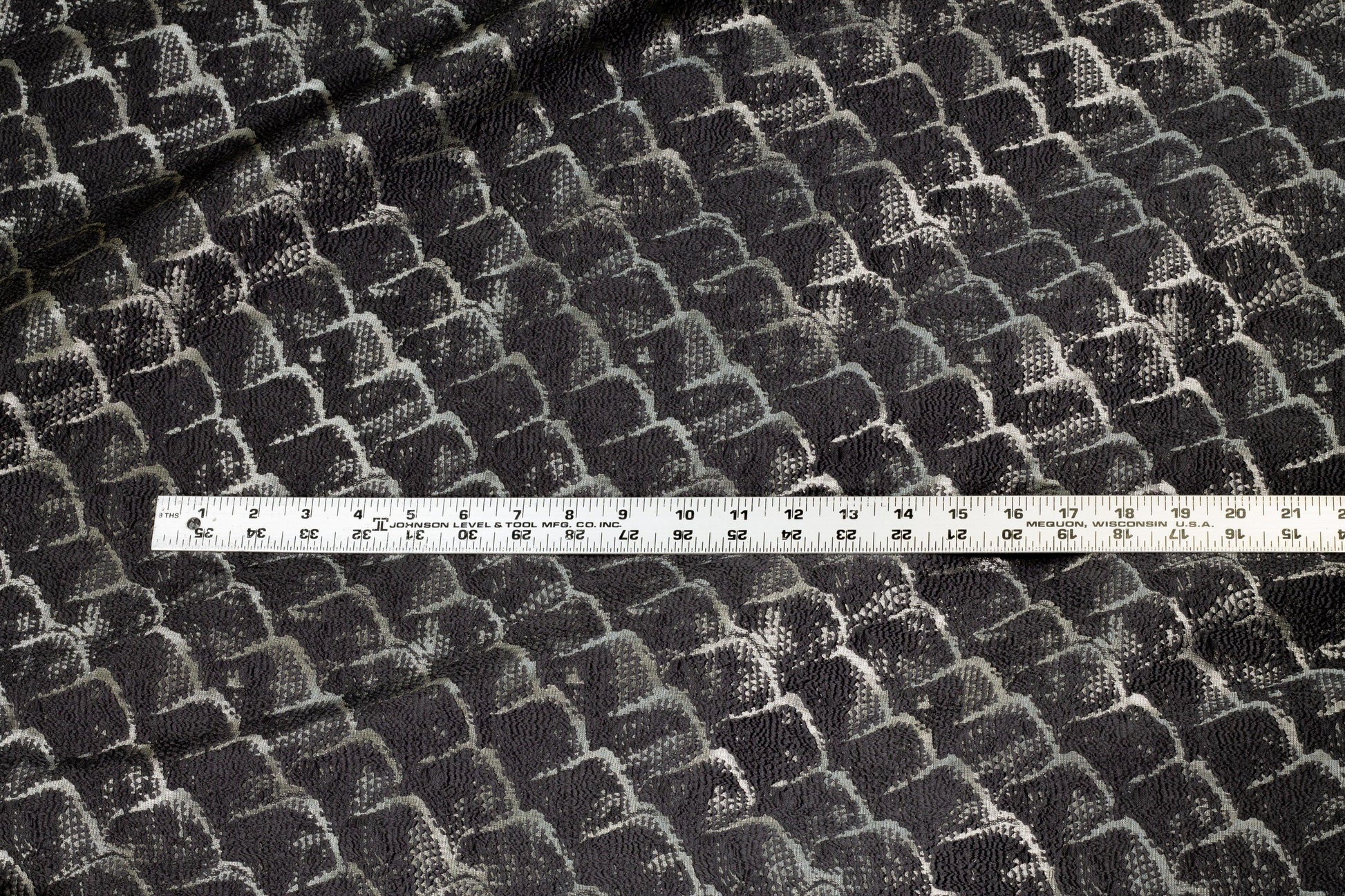 Charcoal Gray Chenille Textured Brocade - Prime Fabrics