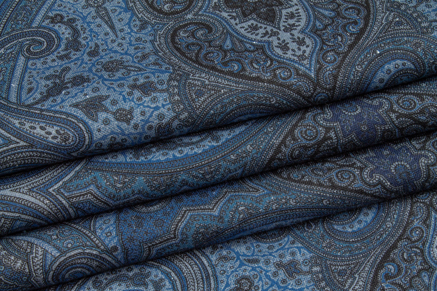 Etro - Blue Paisley Italian Linen - Prime Fabrics