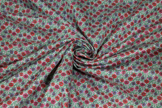 Multicolor Floral Metallic French Brocade - Prime Fabrics