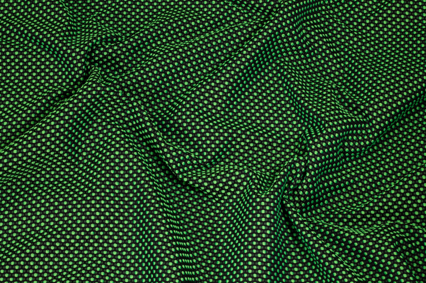 Green Embroidered Polka Dot Brocade - Prime Fabrics