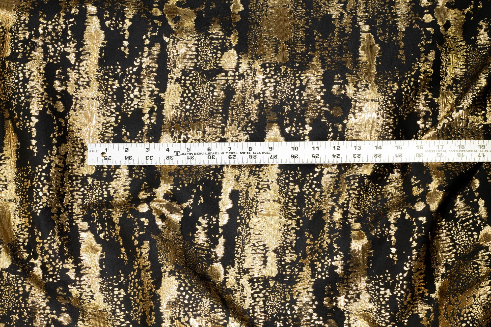 Black and Gold Metallic Brocade - Prime Fabrics