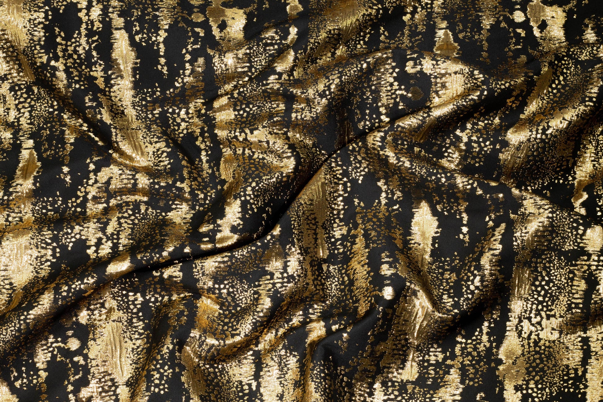 Black and Gold Metallic Brocade - Prime Fabrics