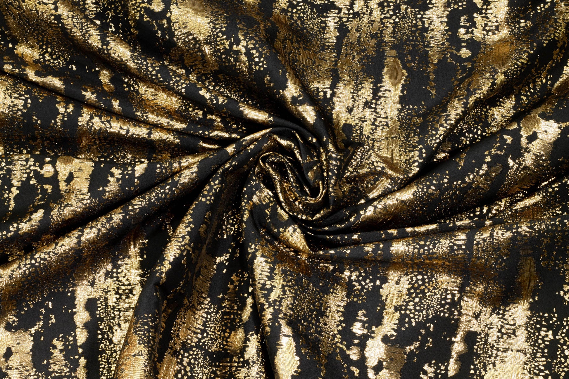 Black and Gold Metallic Brocade - Prime Fabrics