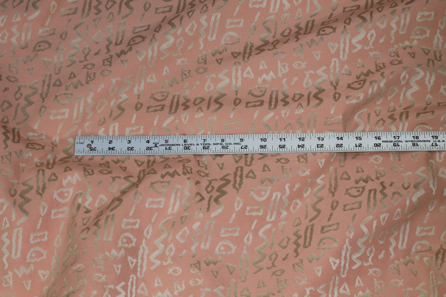 Blush and Champagne Tribal Design Jacquard - Prime Fabrics