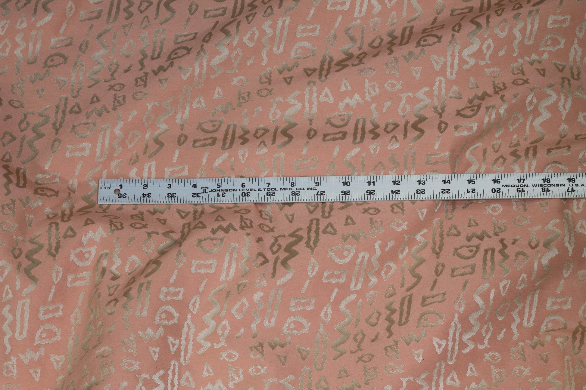 Blush and Champagne Tribal Design Jacquard - Prime Fabrics