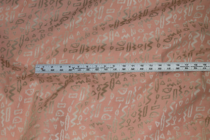 Blush and Champagne Tribal Design Jacquard - Prime Fabrics