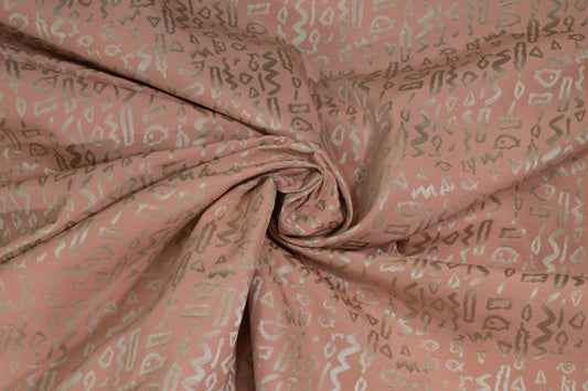 Blush and Champagne Tribal Design Jacquard - Prime Fabrics