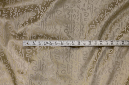 Champagne Tribal Design Jacquard - Prime Fabrics