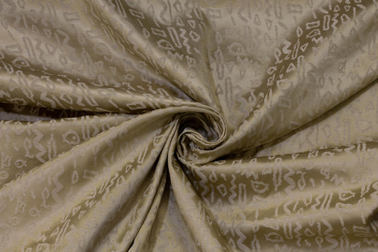 Champagne Tribal Design Jacquard - Prime Fabrics