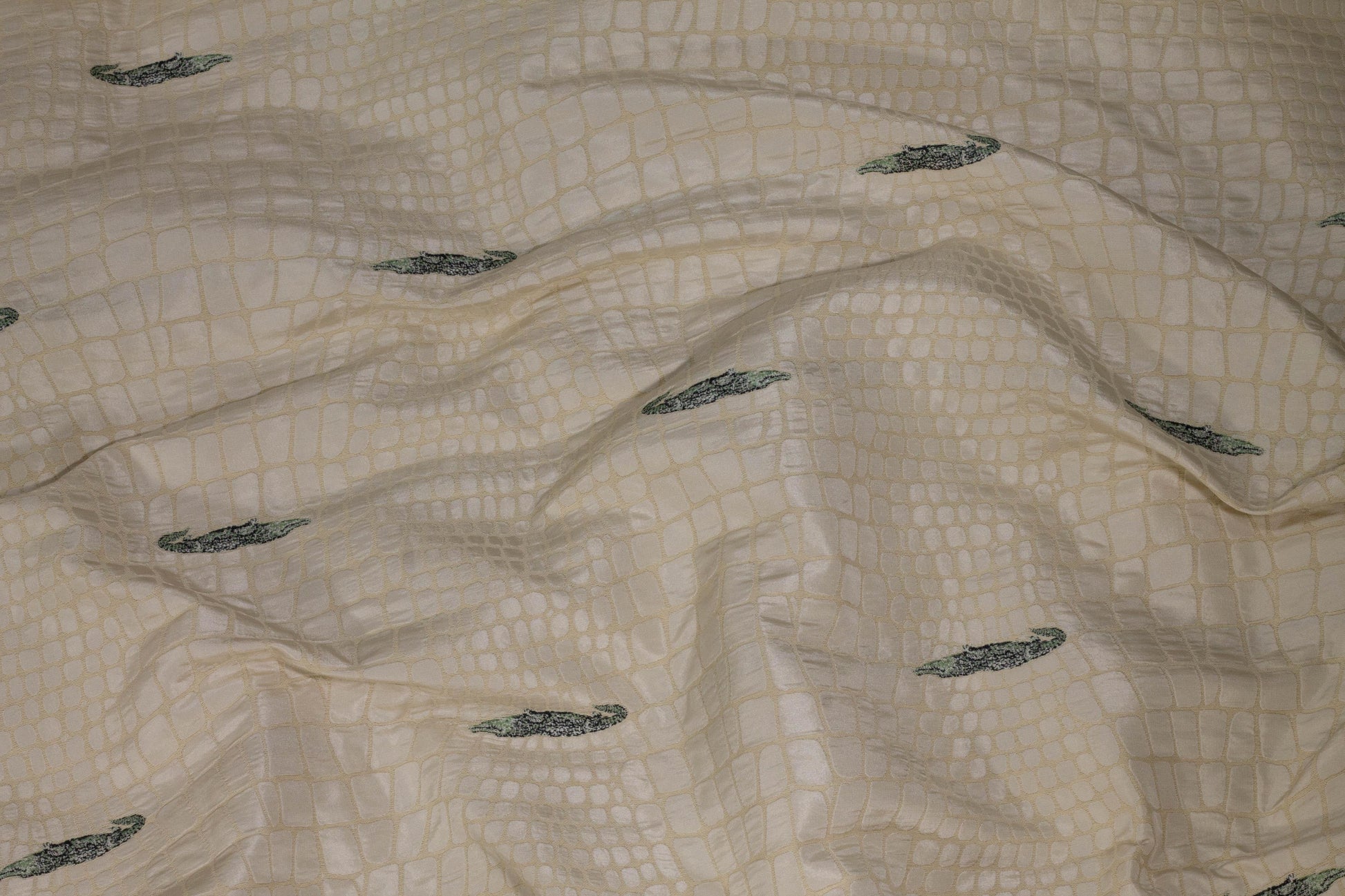 Beige Crocodile Brocade - Prime Fabrics