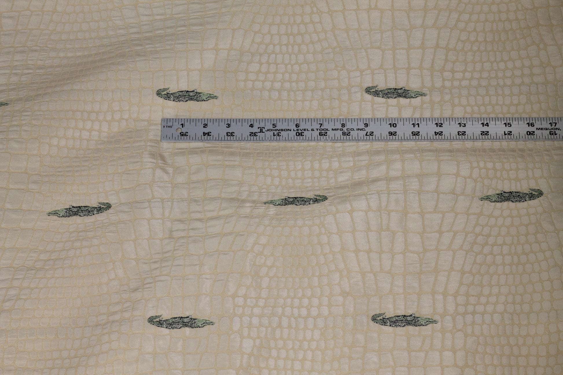 Beige Crocodile Brocade - Prime Fabrics