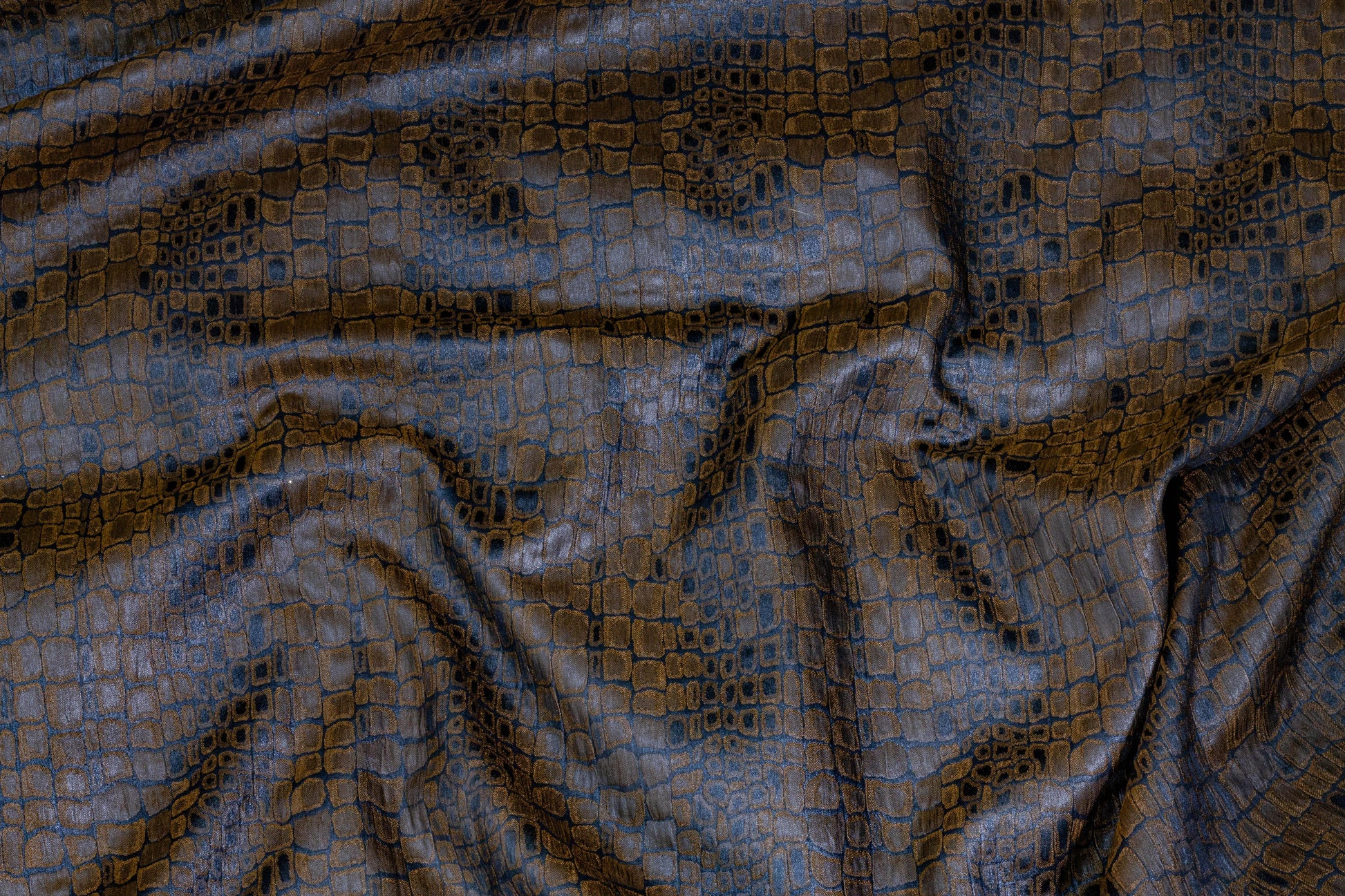 Brown Crocodile Brocade - Prime Fabrics