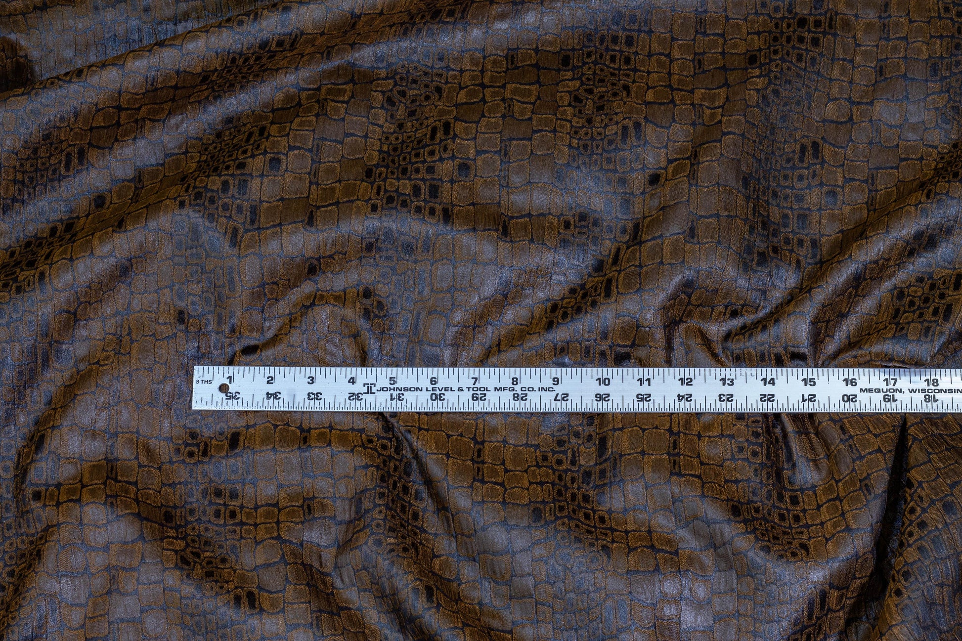 Brown Crocodile Brocade - Prime Fabrics
