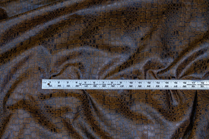 Brown Crocodile Brocade - Prime Fabrics