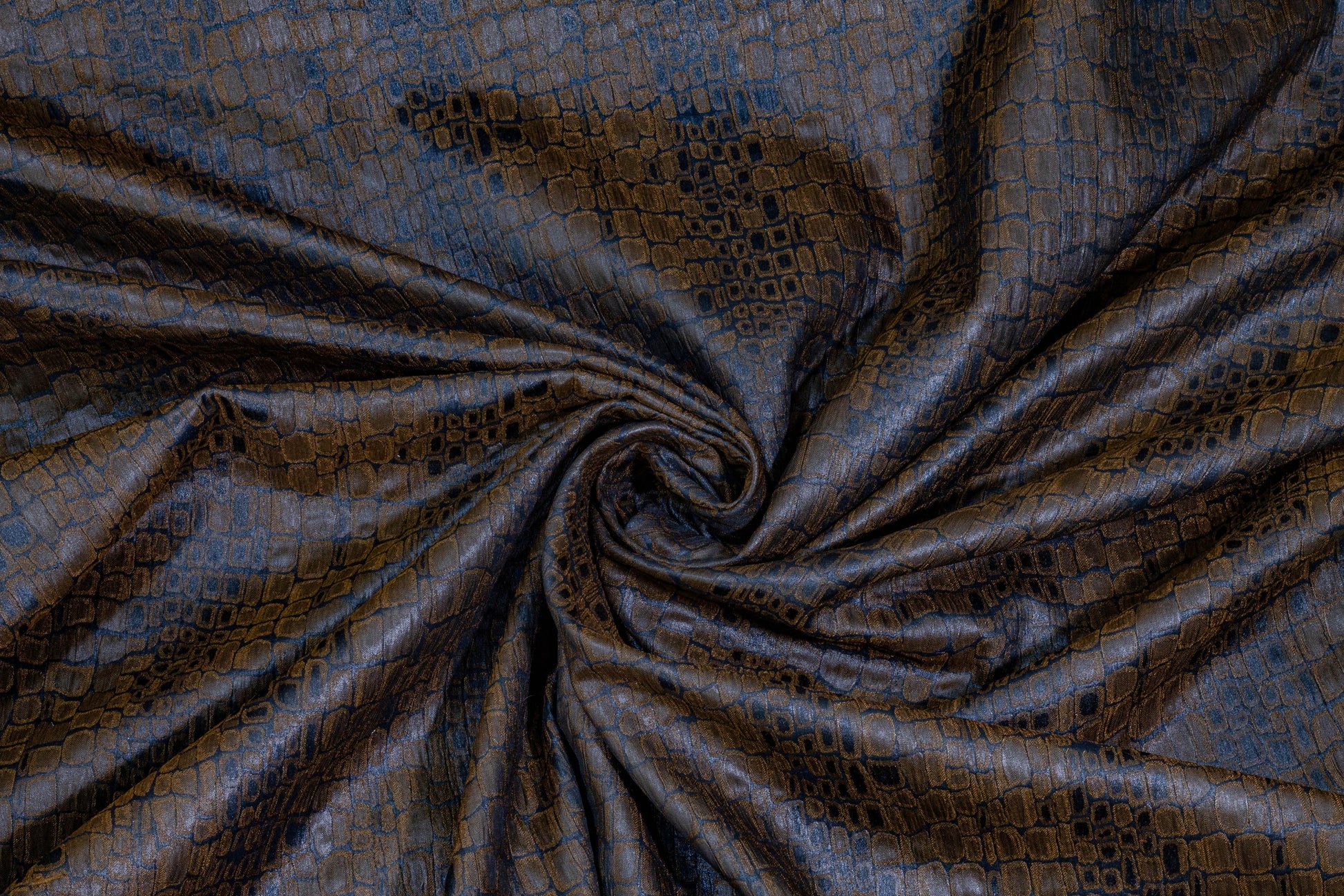 Brown Crocodile Brocade - Prime Fabrics