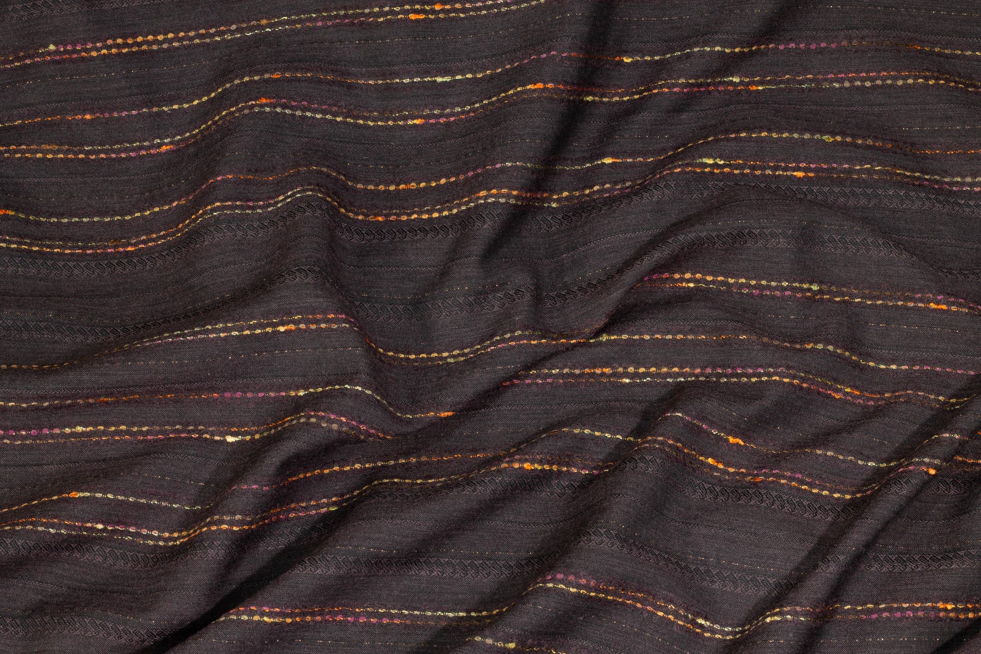Brown Striped Italian Jacquard - Prime Fabrics