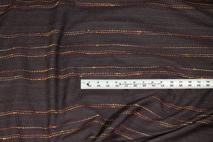 Brown Striped Italian Jacquard - Prime Fabrics