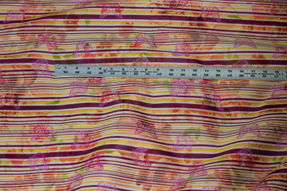 Multicolor Butterfly Striped Jacquard - Prime Fabrics