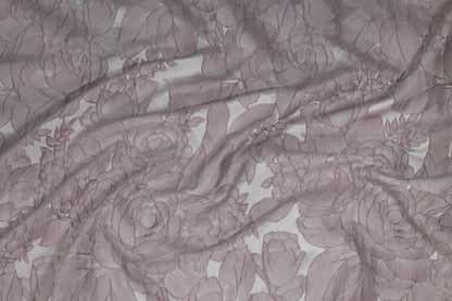 Lilac Floral Brocade - Prime Fabrics