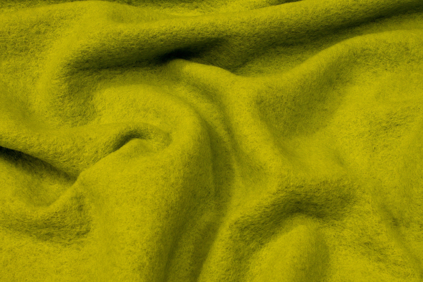 Chartreuse Boiled Wool Blend - Prime Fabrics
